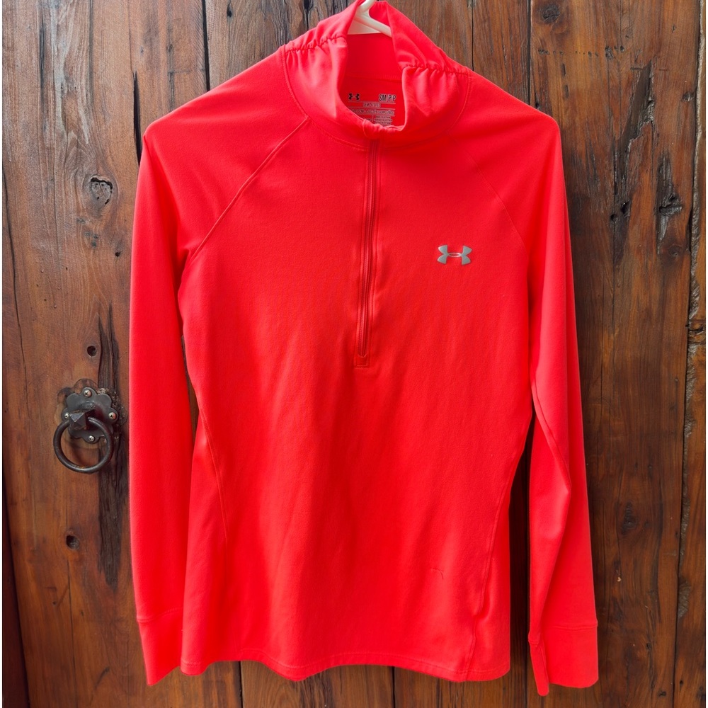 UA Women’s SM Semi-Fitted long Sleeve. The Color is more like a Watermelon Color